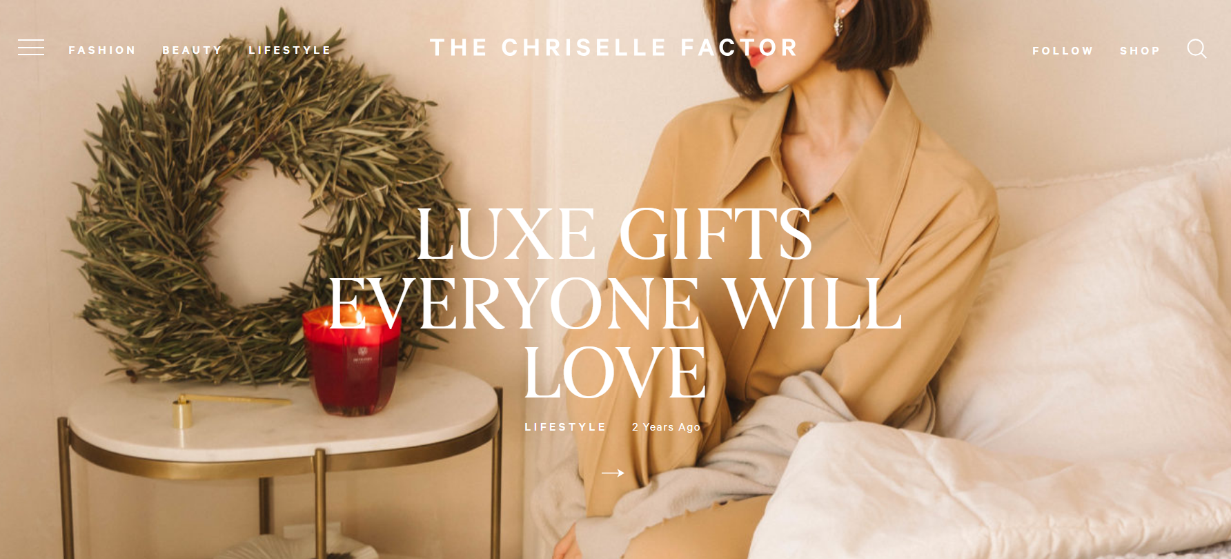 Le site Web du blog de style de vie de Chriselle Factor