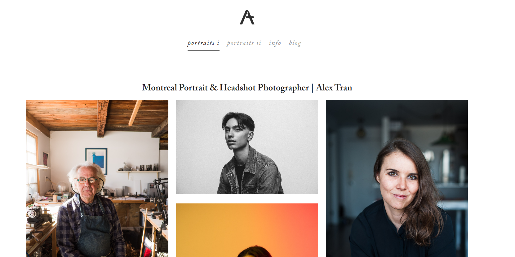 Alex Tran Photography Website Example