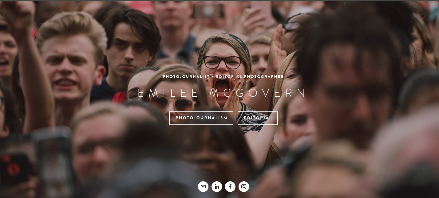 Emilee McGovern Photography Website Example