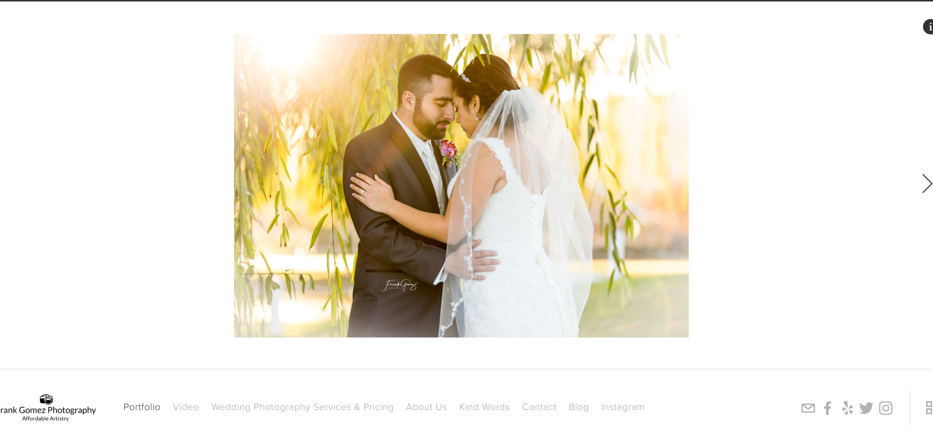 Frank Gomez Photography Website Example