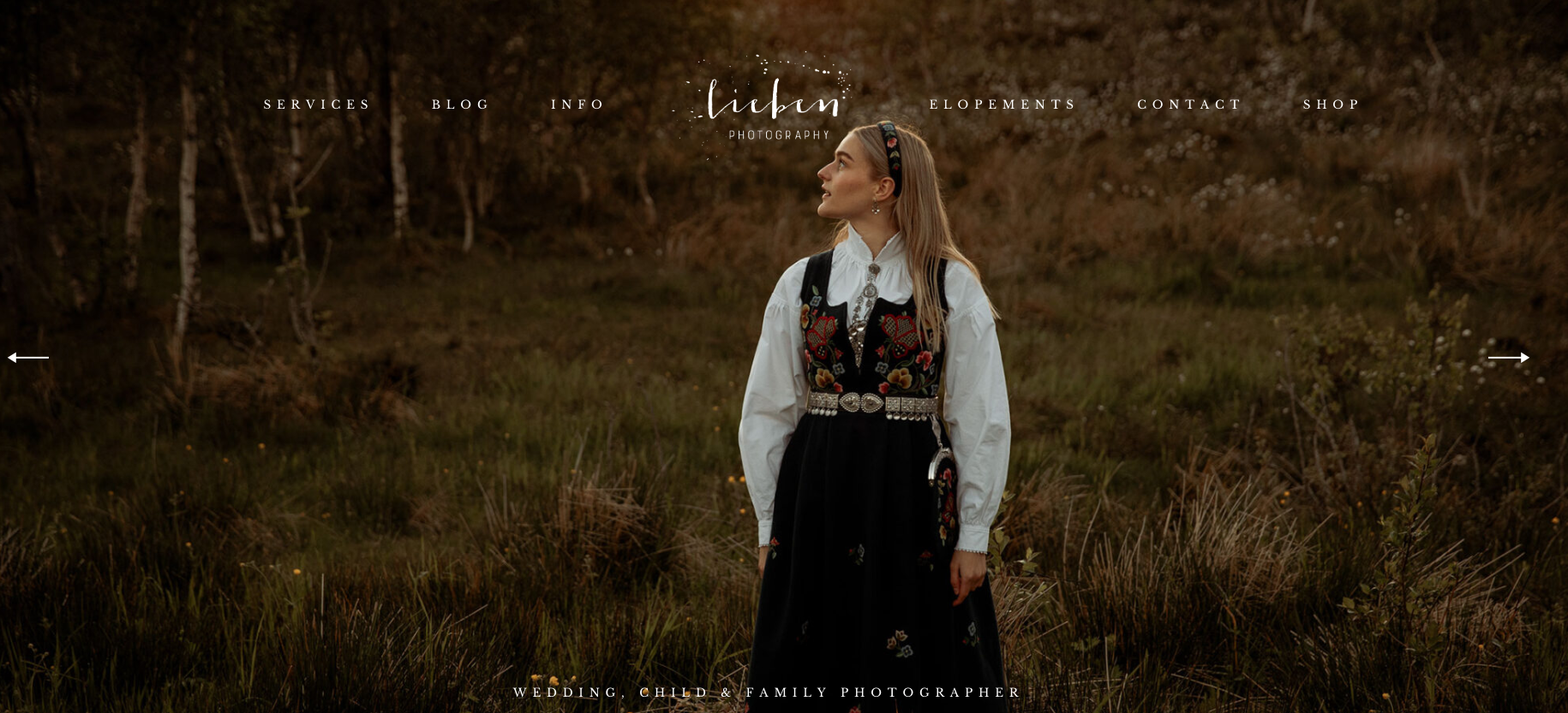 Lieben Photography Website Example