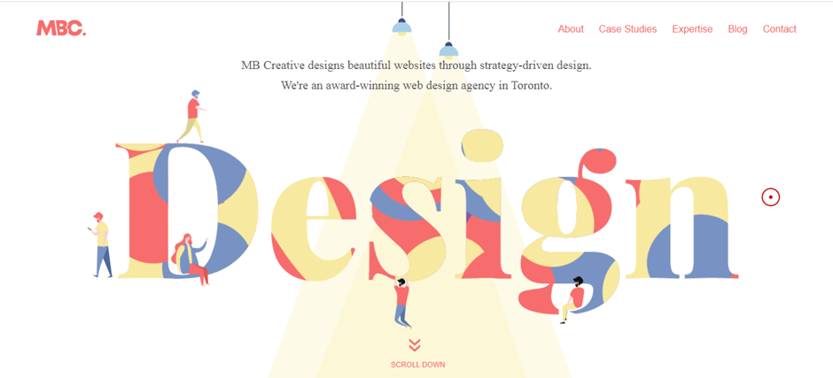 MB Creative Graphic Design Website Example