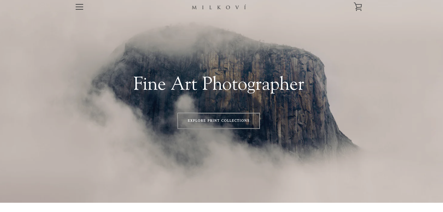 Milkovi Photography Website Example