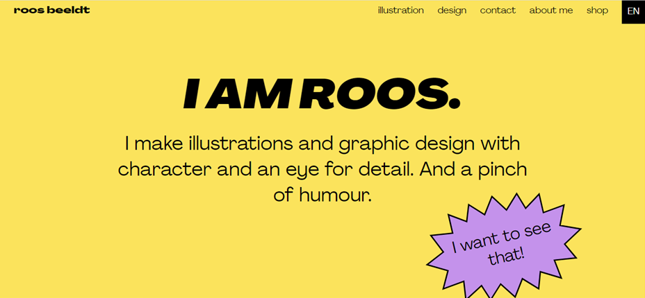 Roos Beeldt Graphic Design Website Example