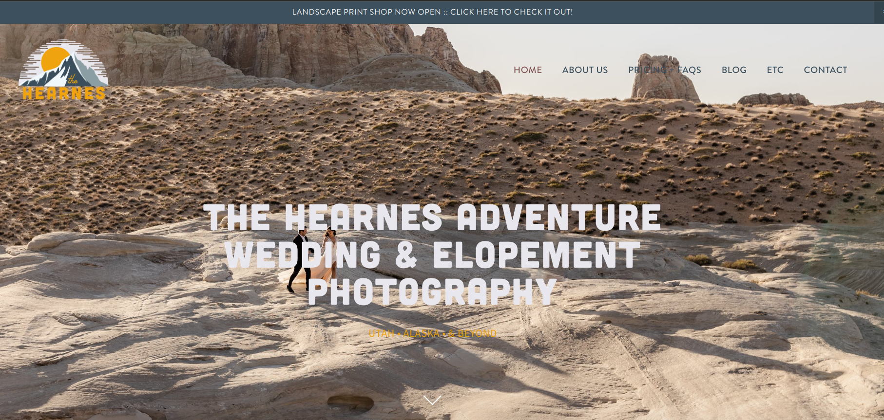 The Hearnes Photography Website Example