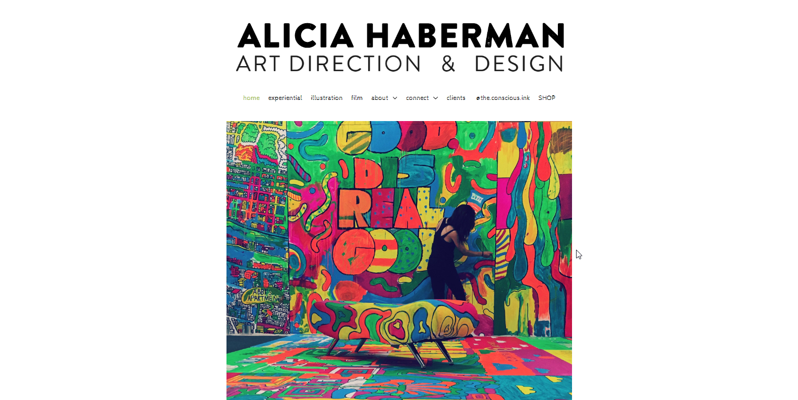 Alicia Haberman Artist Website Example