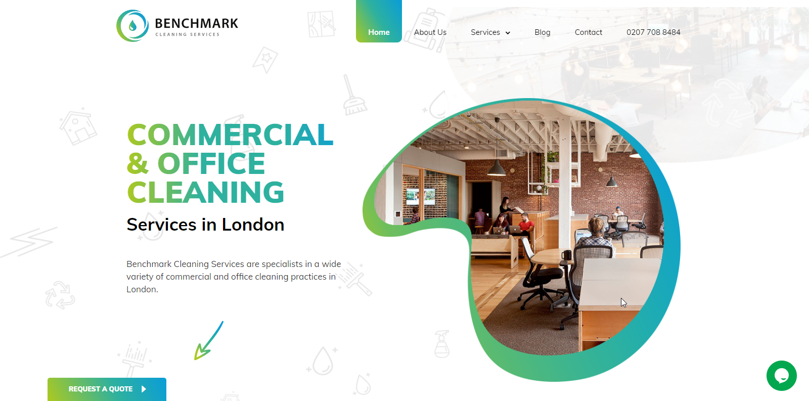 Benchmark Cleaning Services Website Example