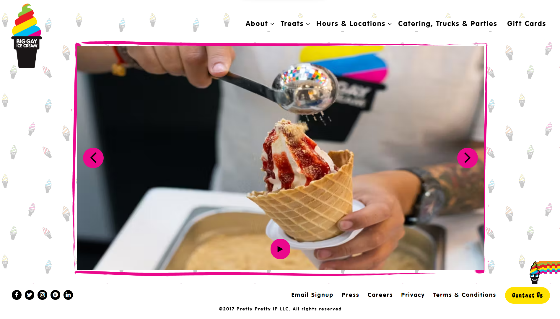 Big Gay Ice Cream Restaurant Website Example