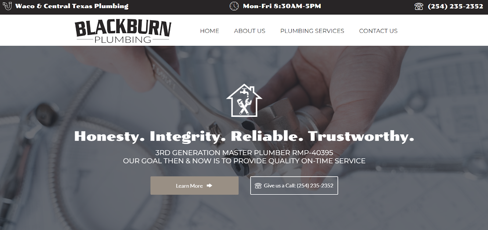 Blackburn Plumbing Website Example