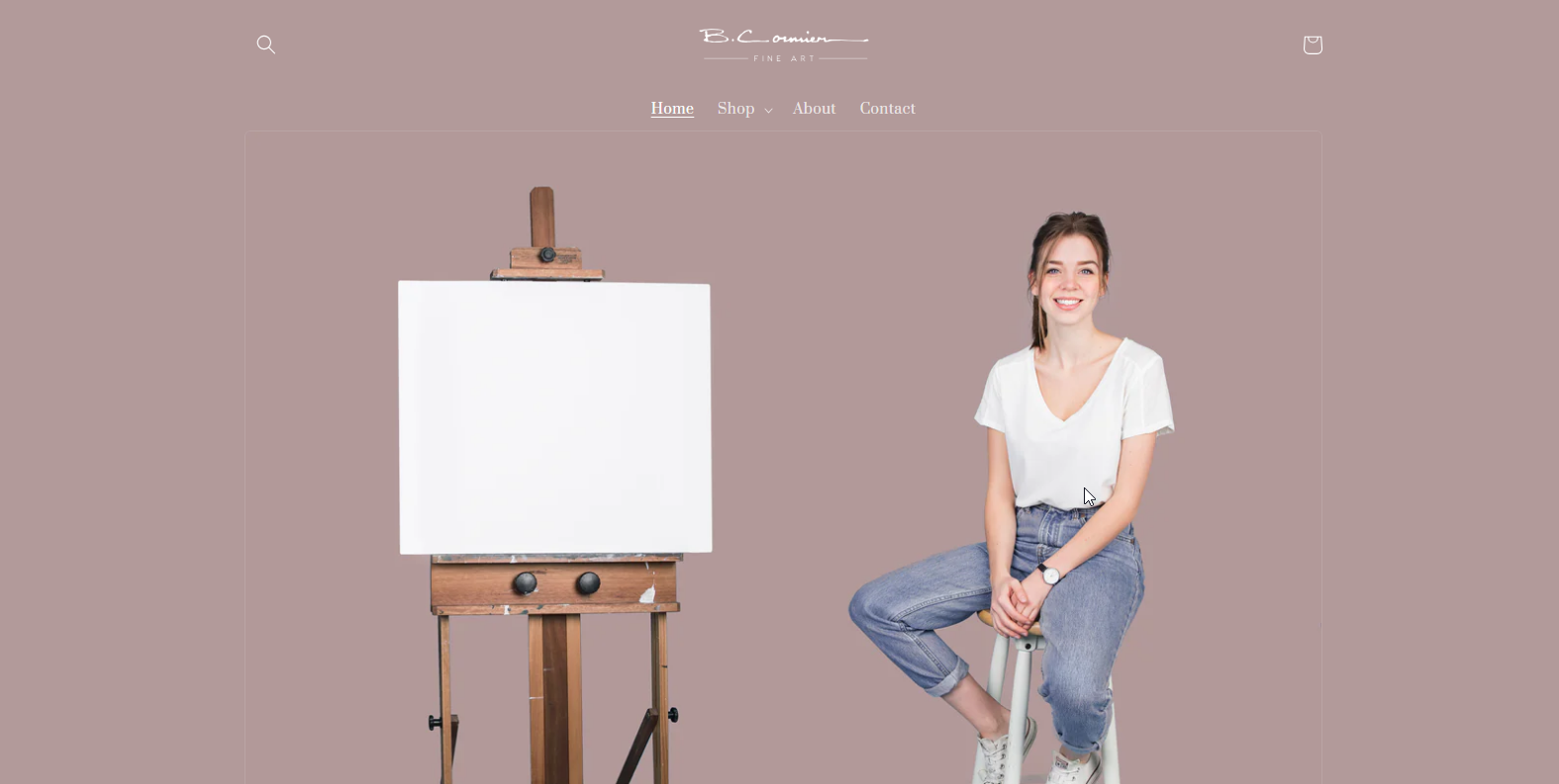 Brooke Cormier Artist Website Example