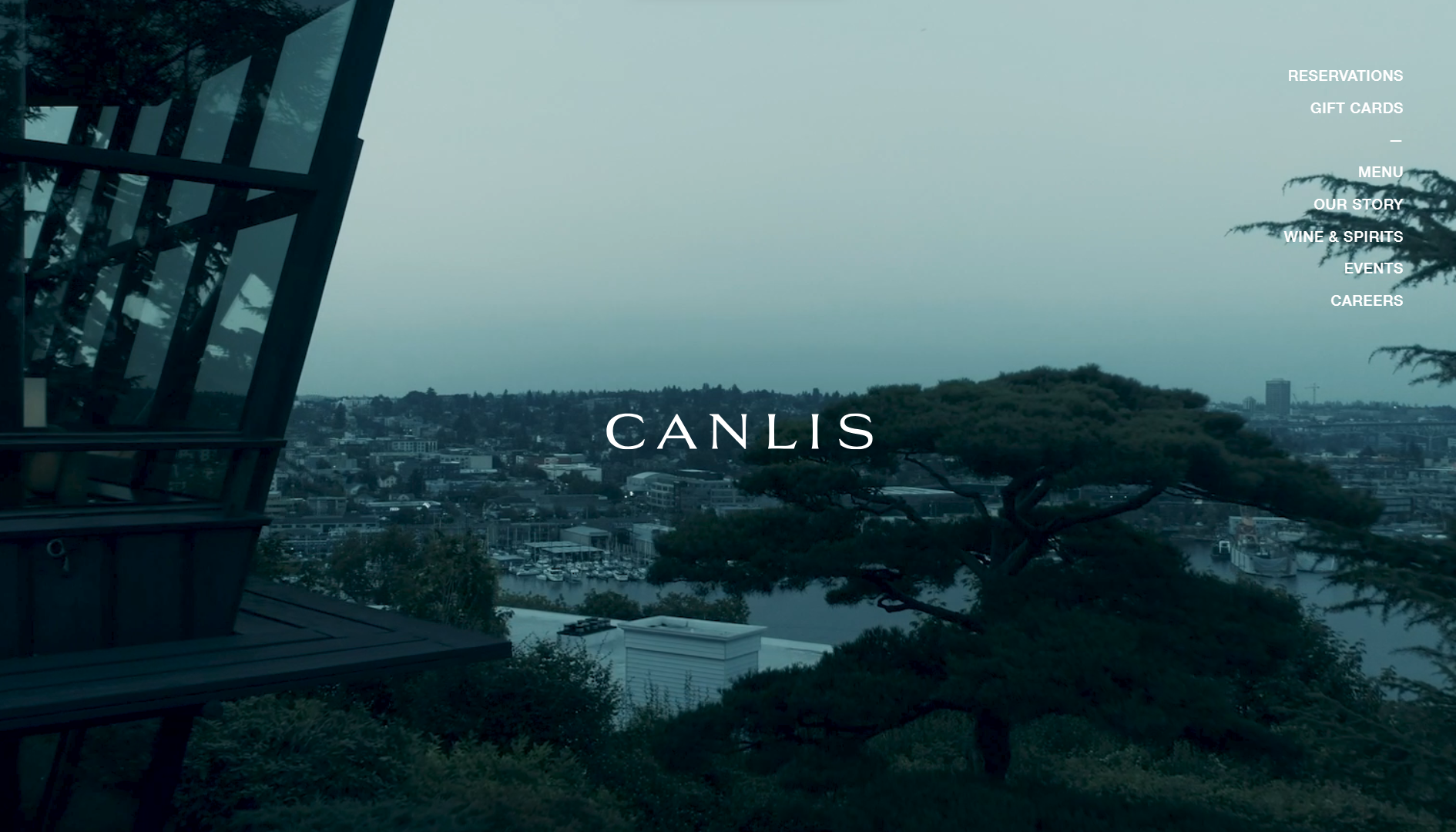 Canlis Restaurant Website Example