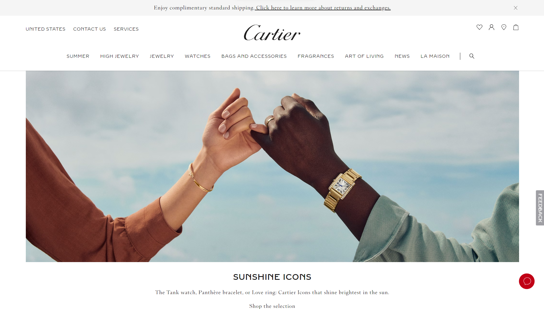 Cartier Jewelry Website Example