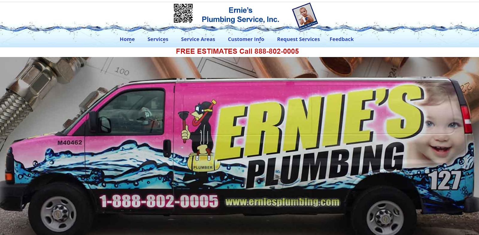 Ernie's Plumbing Website Example