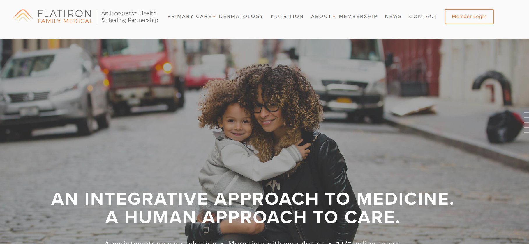 Flatiron Family Medical Website Example