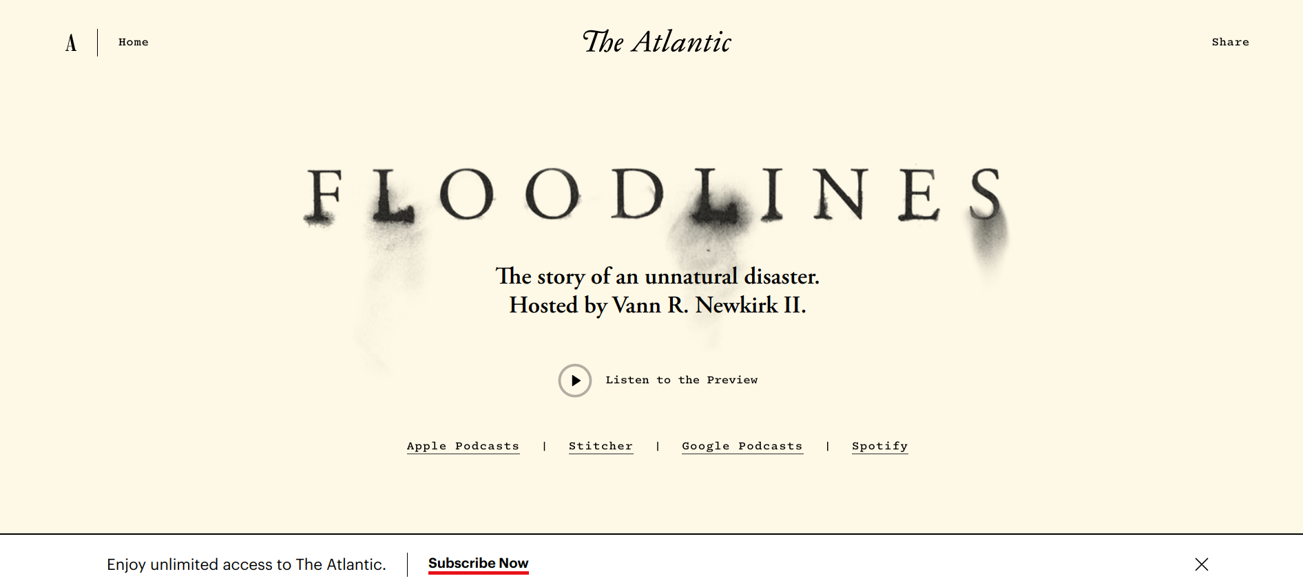 Floodlines Podcast Website Example