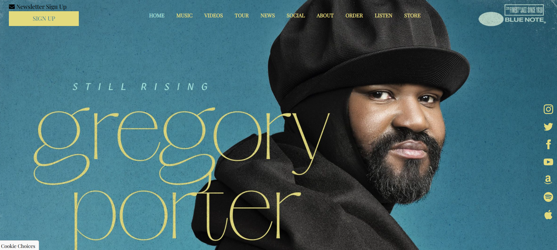 Gregory Porter Musician Website Examples