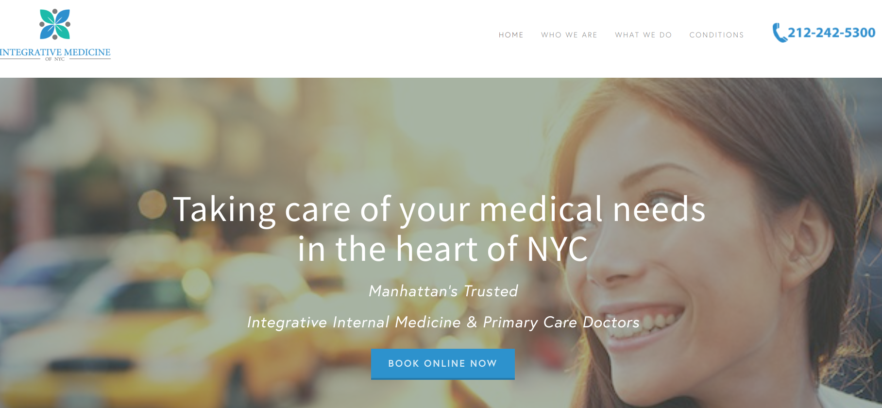 Integrative Medicine of NYC Medical Website Example