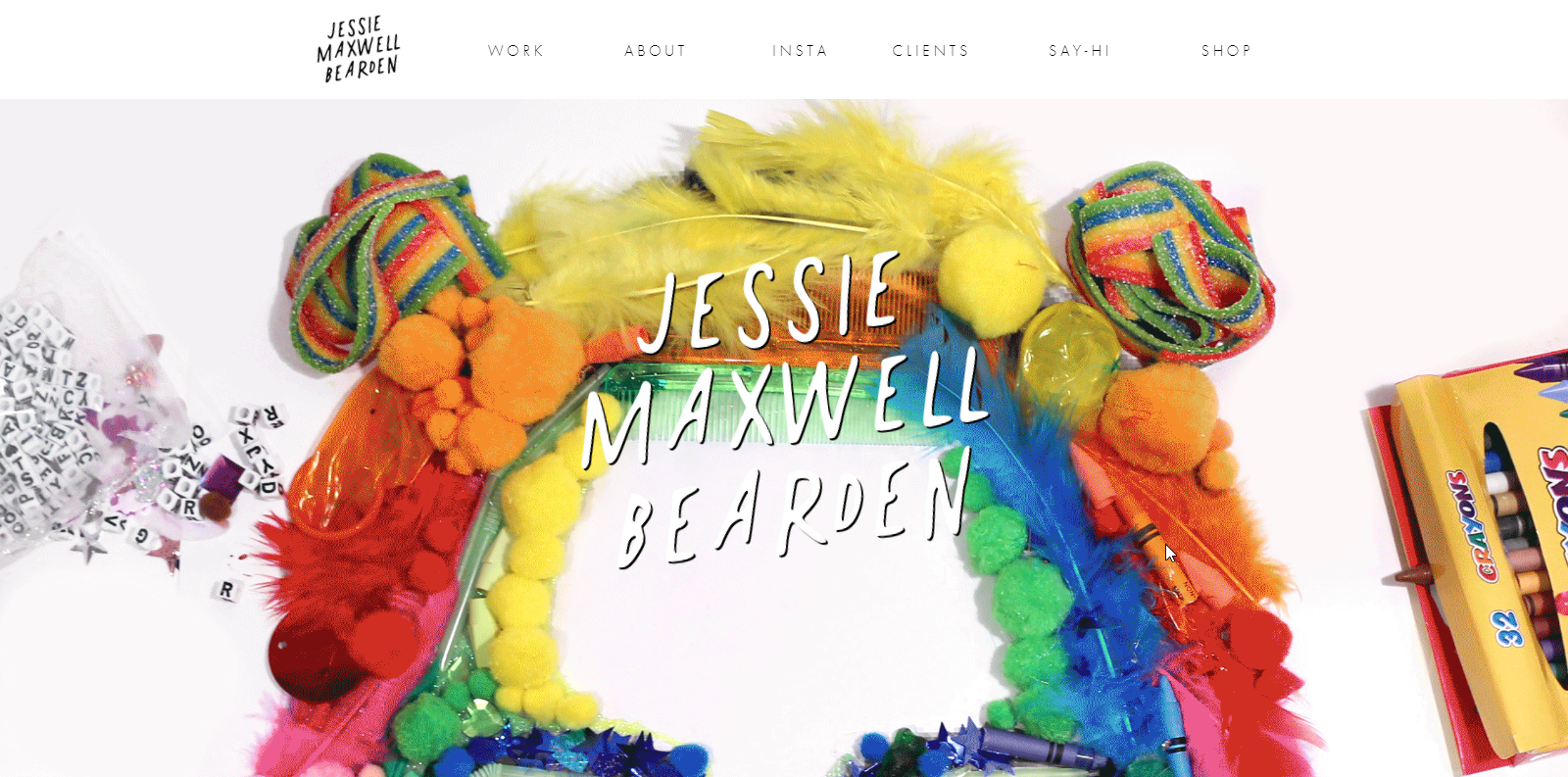 Jessie Maxwell Bearden Artist Website Example