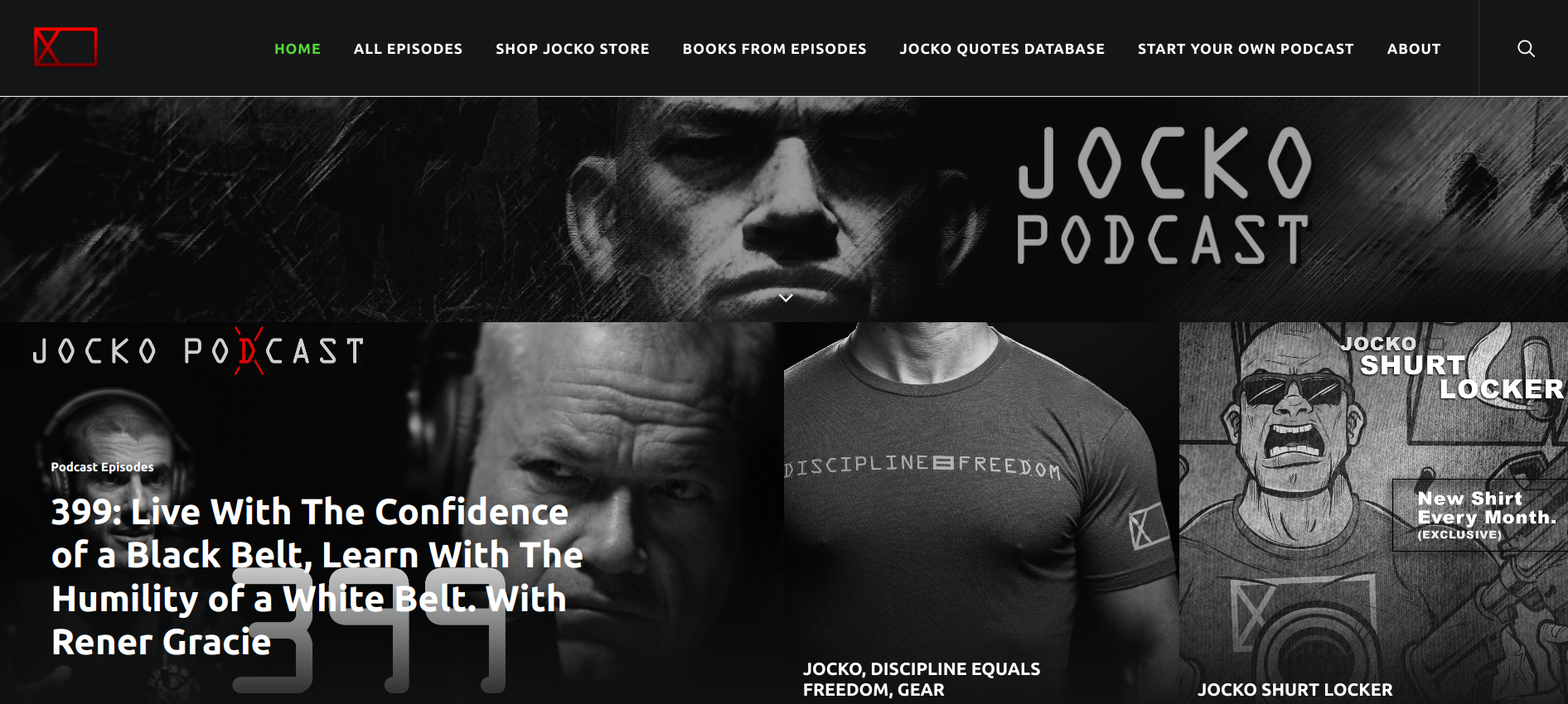 Jocko Podcast Website Example