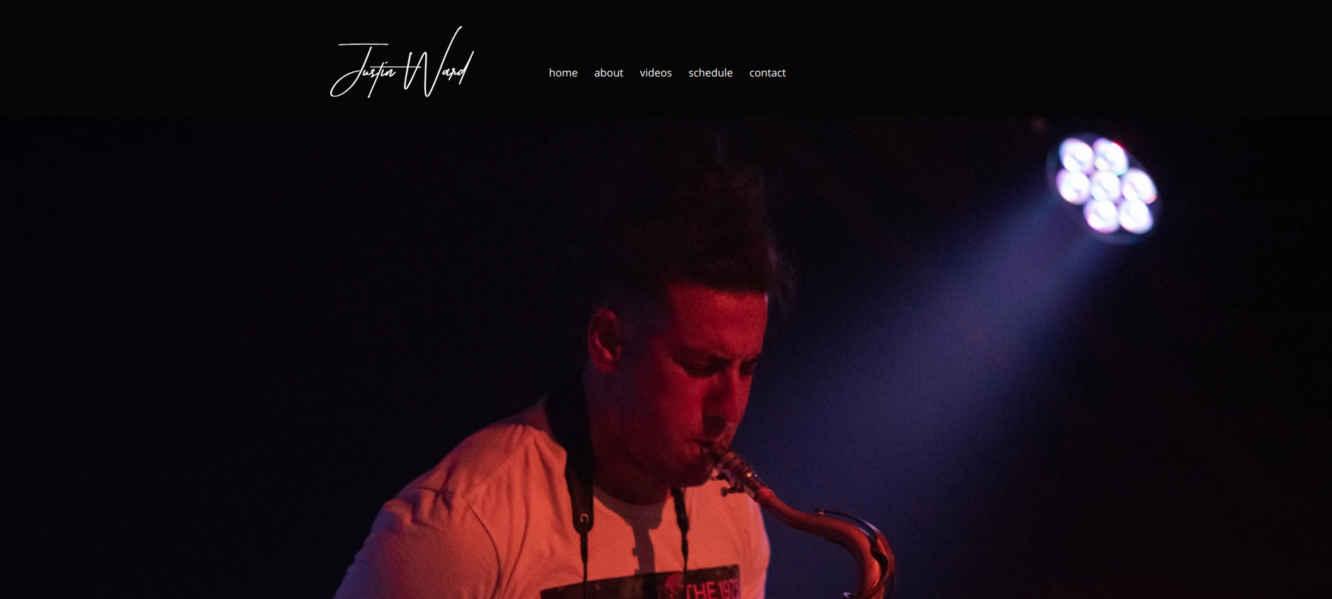 Justin Ward Musician Website Examples