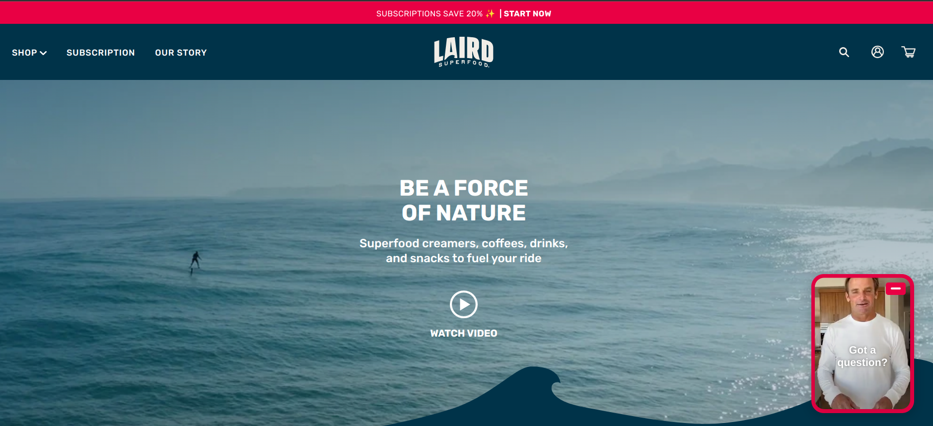 Laird Superfood Food Website Example