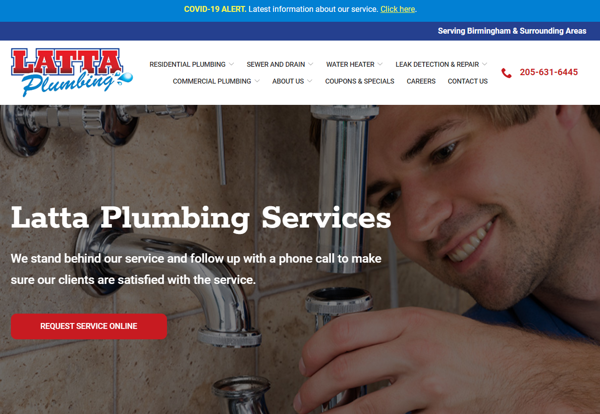 Latta Plumbing Website Example