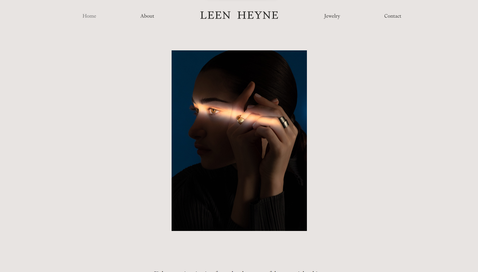 Leen Heyne Jewelry Website Example