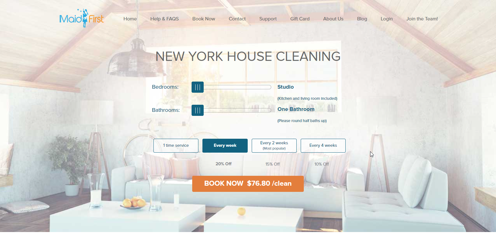 Maid First Cleaning Service Website Example