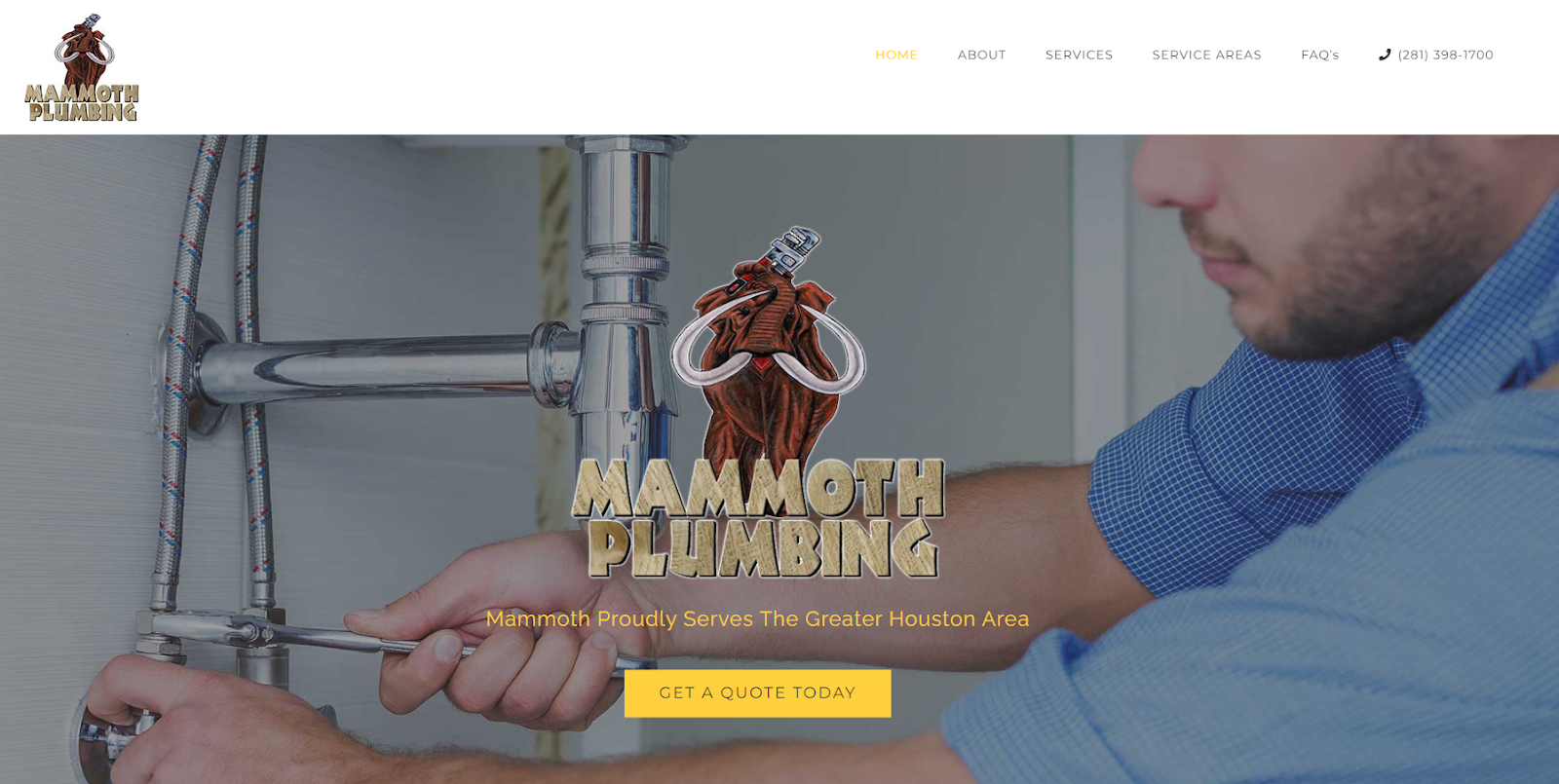 Mammoth Plumbing Website Example