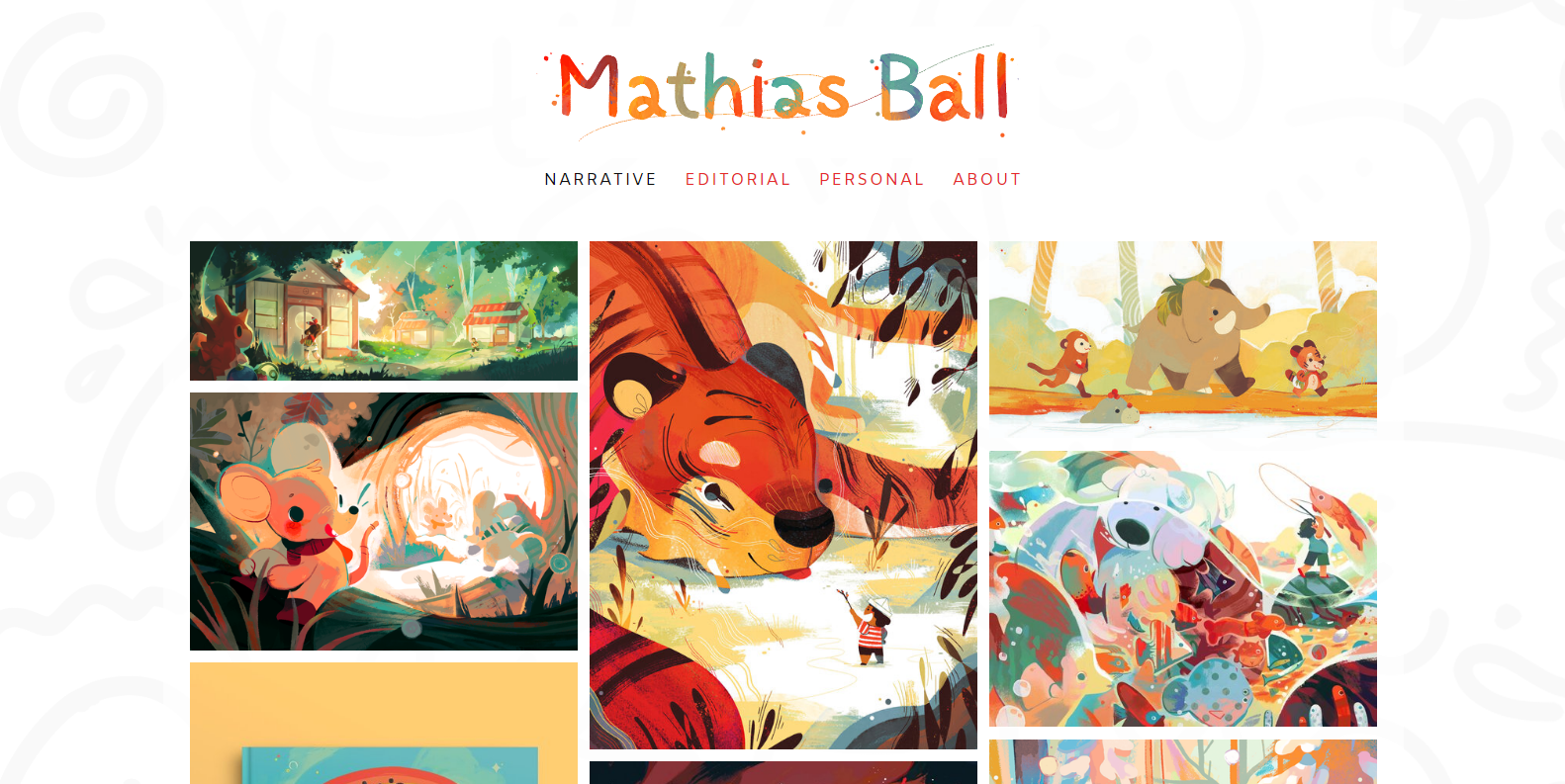 Mathias Ball Artist Website Example