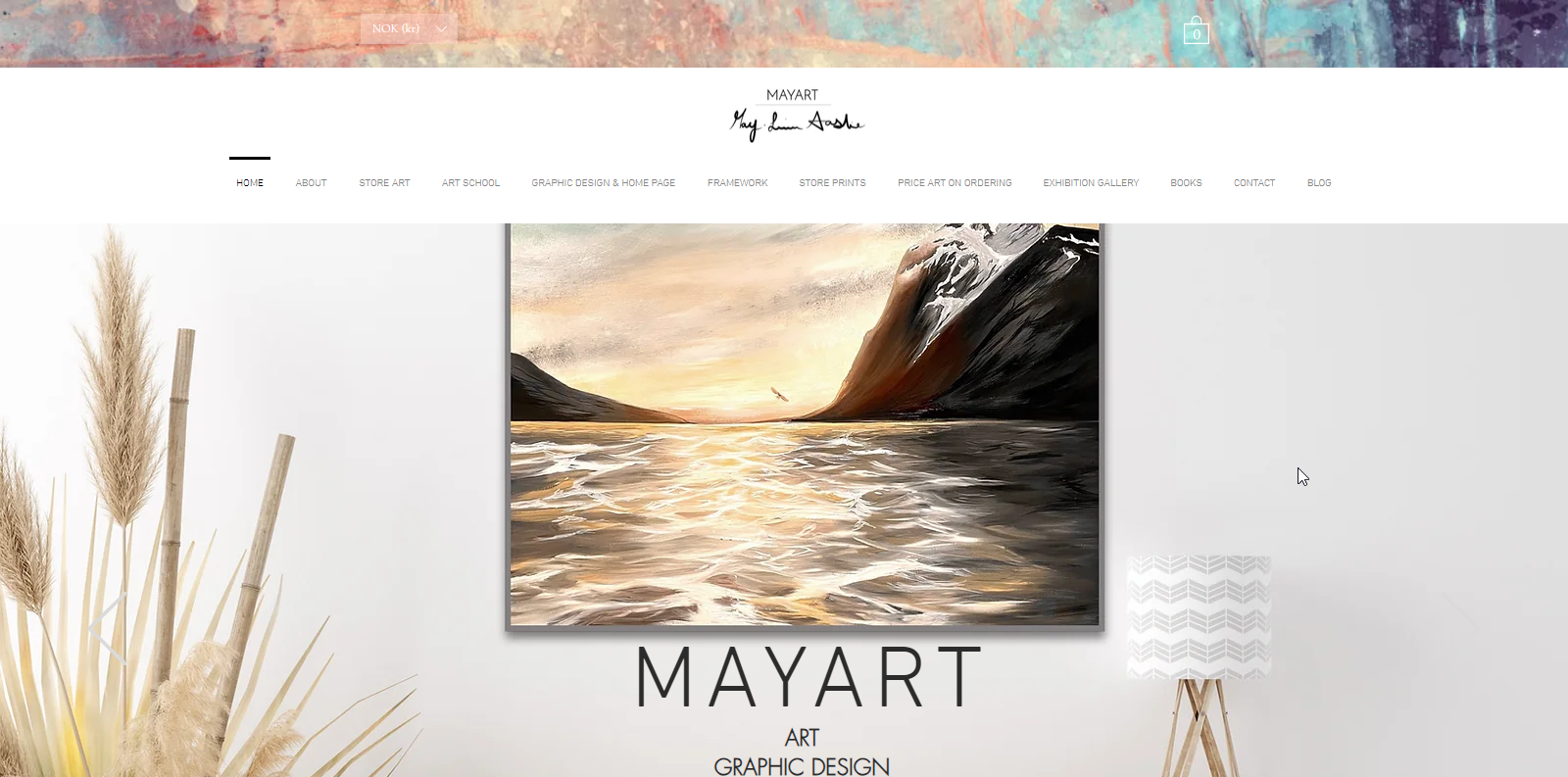 May-Linn Aaslie Artist Website Example