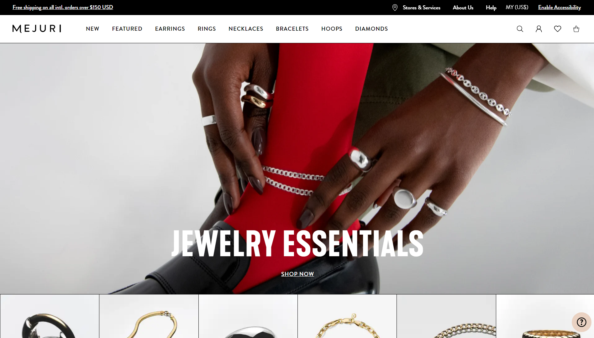 Mejuri Jewelry Website Example