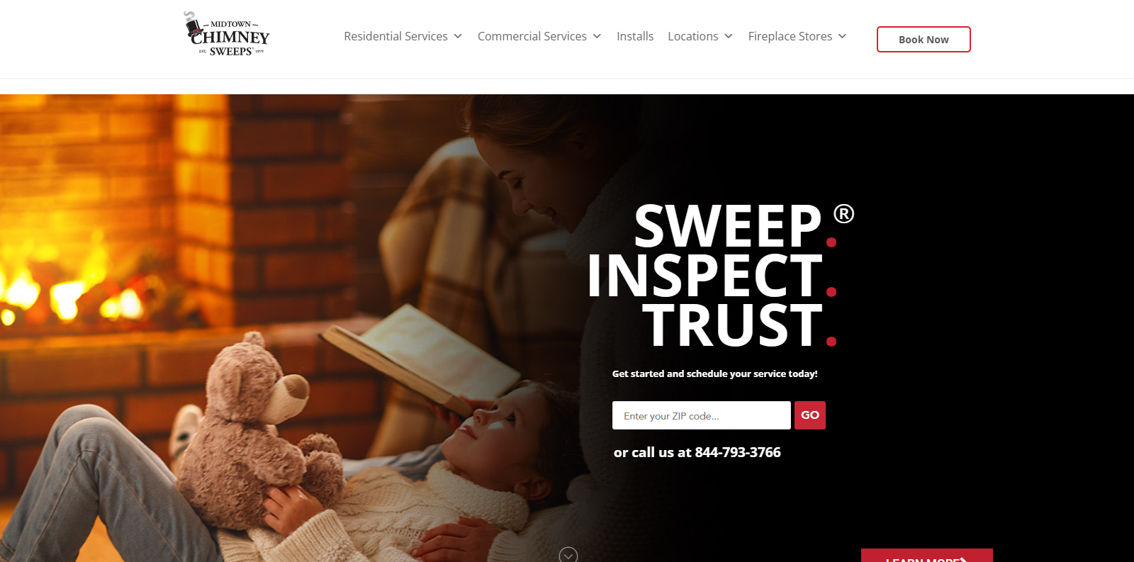 Midtown Chimney Sweeps Cleaning Service Website Example