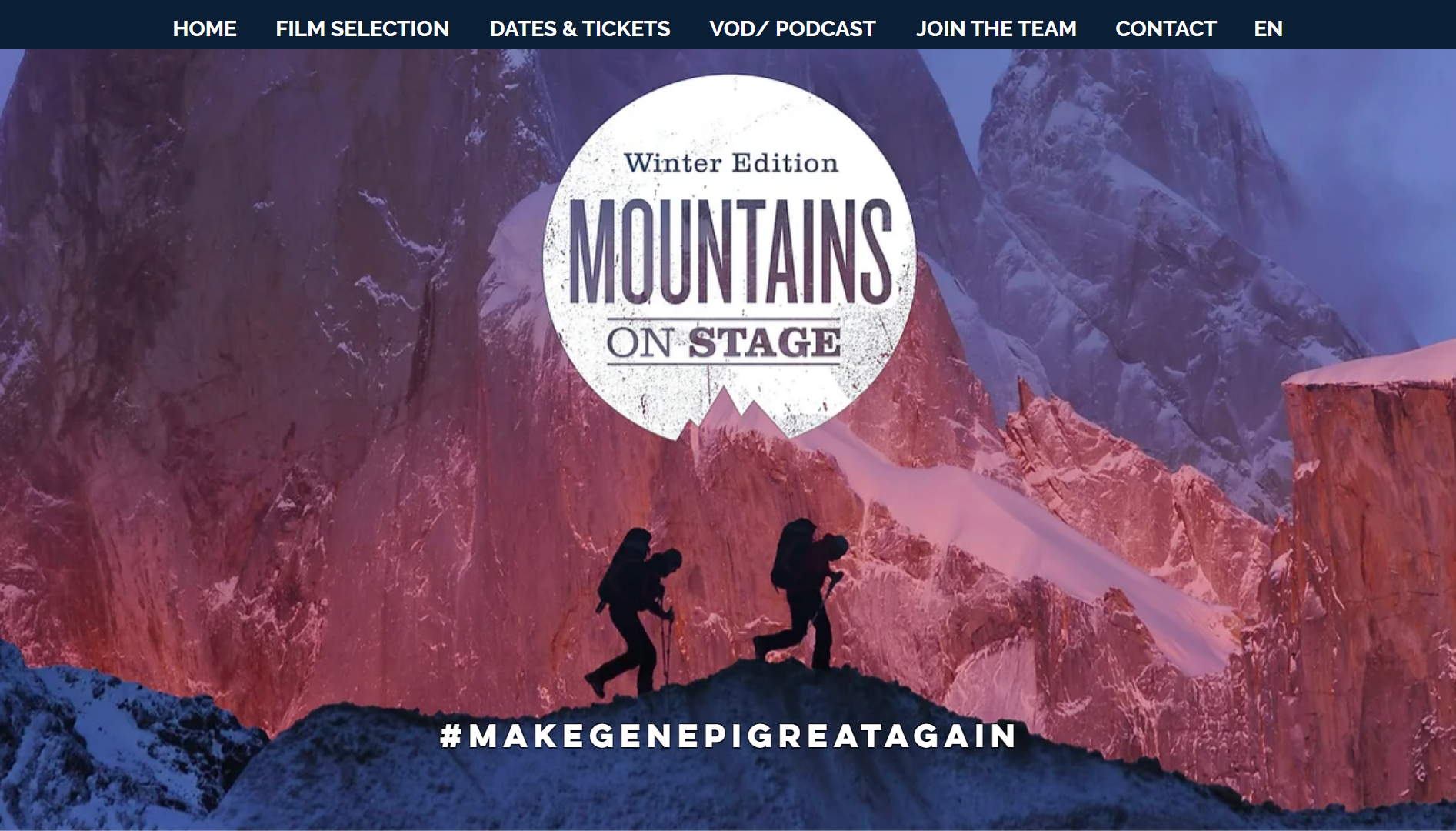 Mountains On Stage Event Website Example