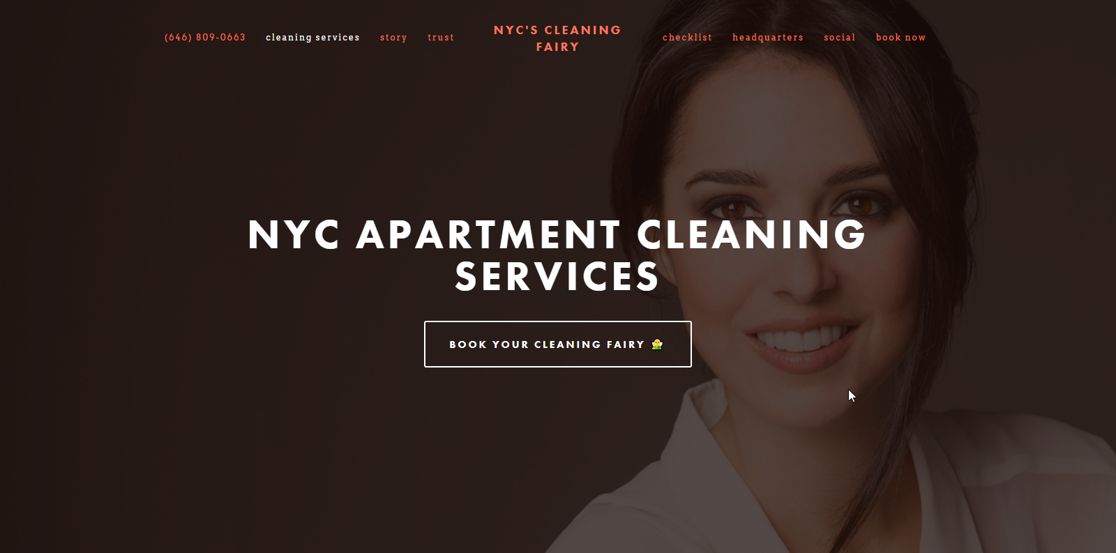 NYC's Cleaning Fairy Cleaning Service Website Example