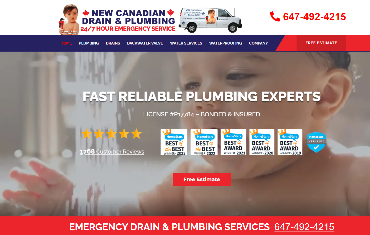 New Canadian Drain Plumbing Website Example