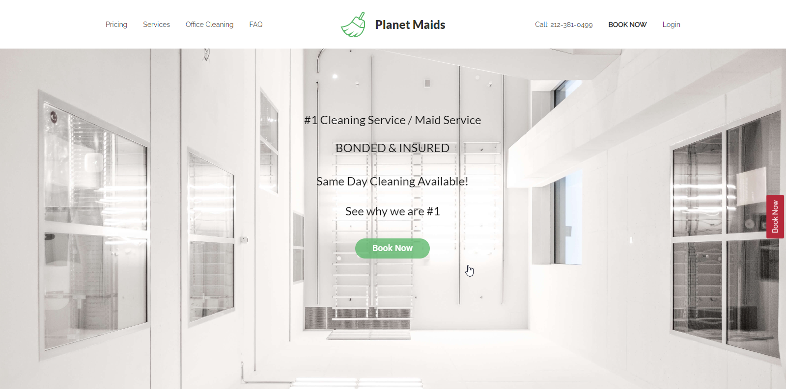 Planet Maids Cleaning Service Website Example