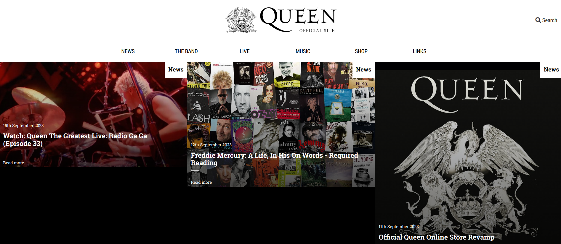 The Queen Musician Website Examples