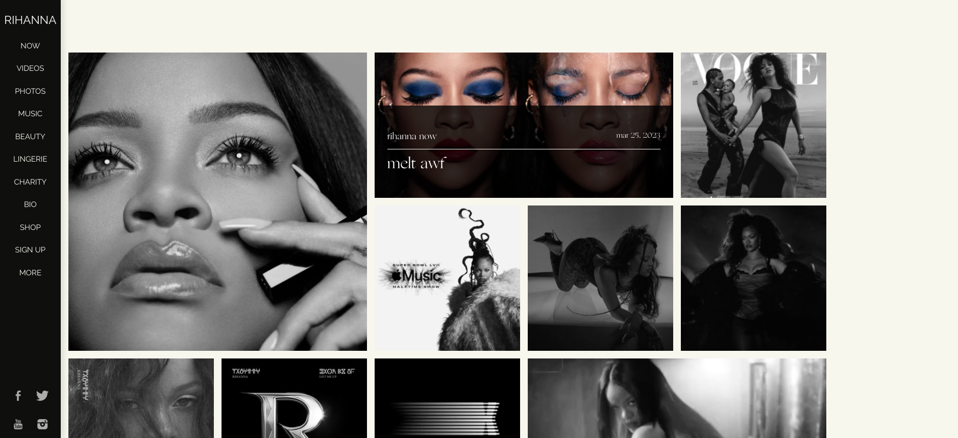 Rihanna Musician Website Examples