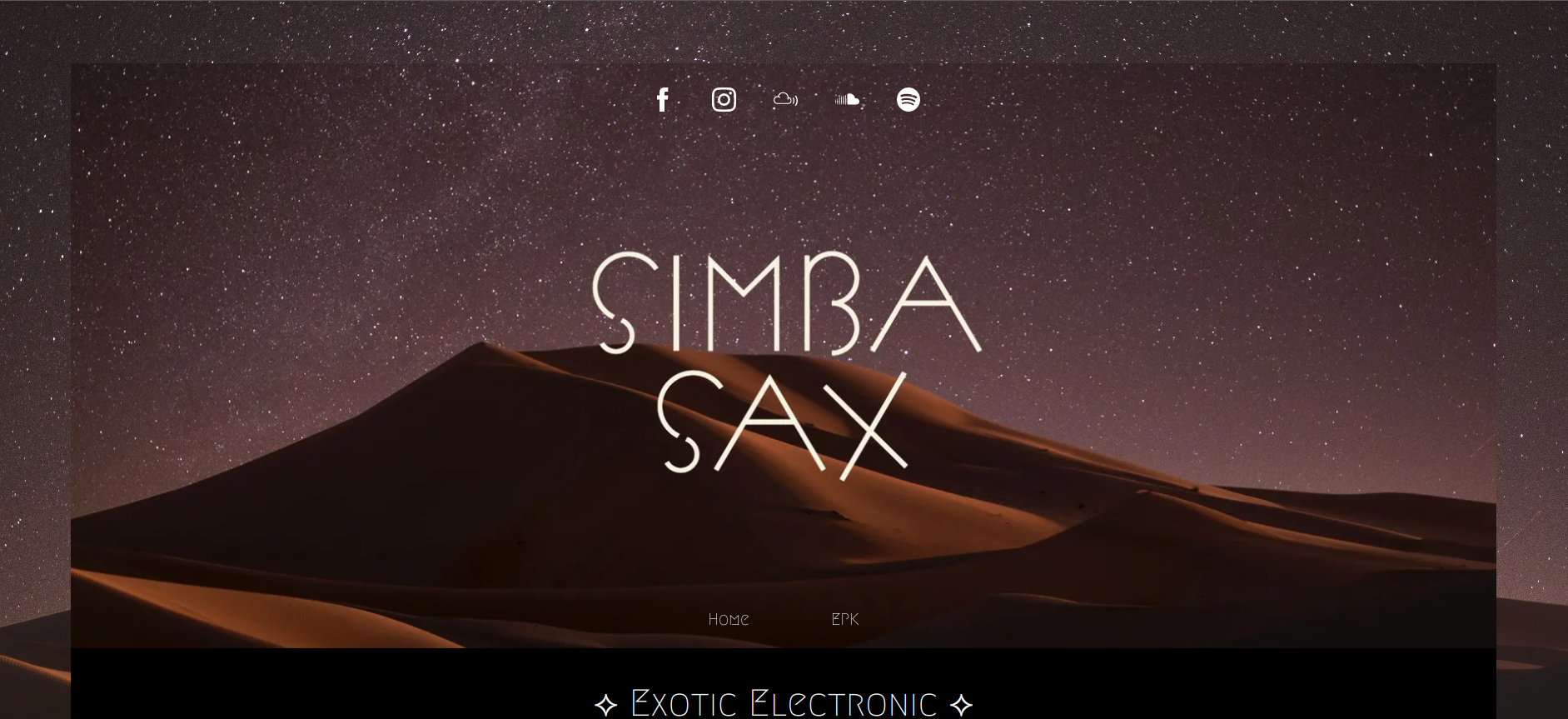 Simba Sax Musician Website Examples