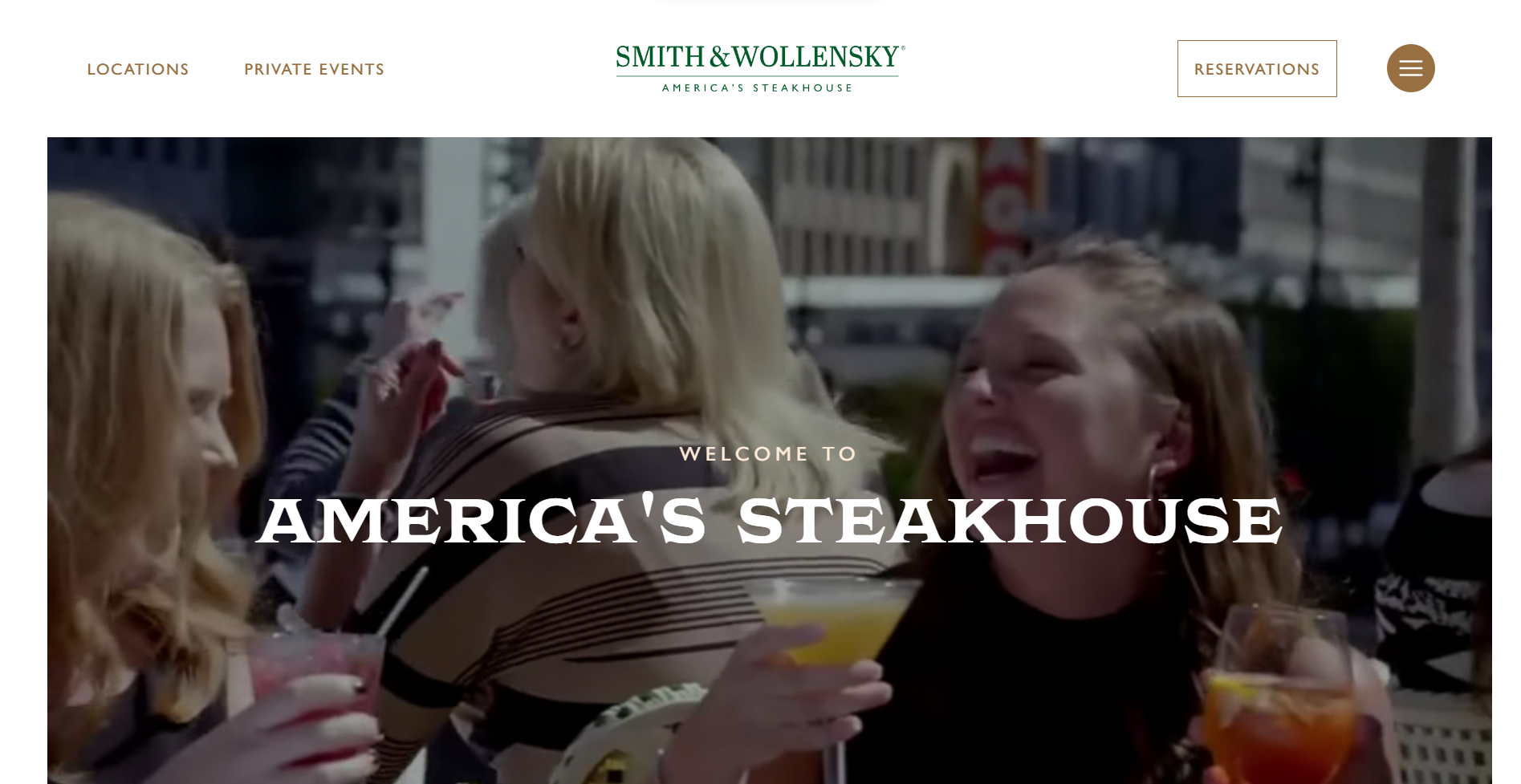 Smith and Wollensky Restaurant Website Example