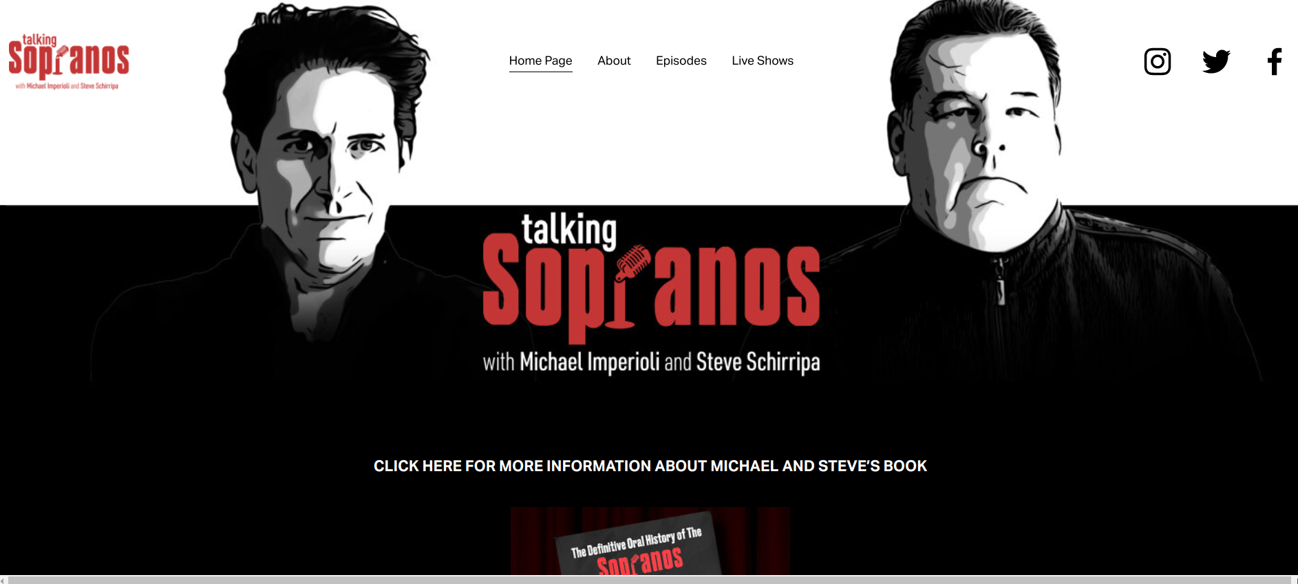 Talking Sopranos Podcast Website Example