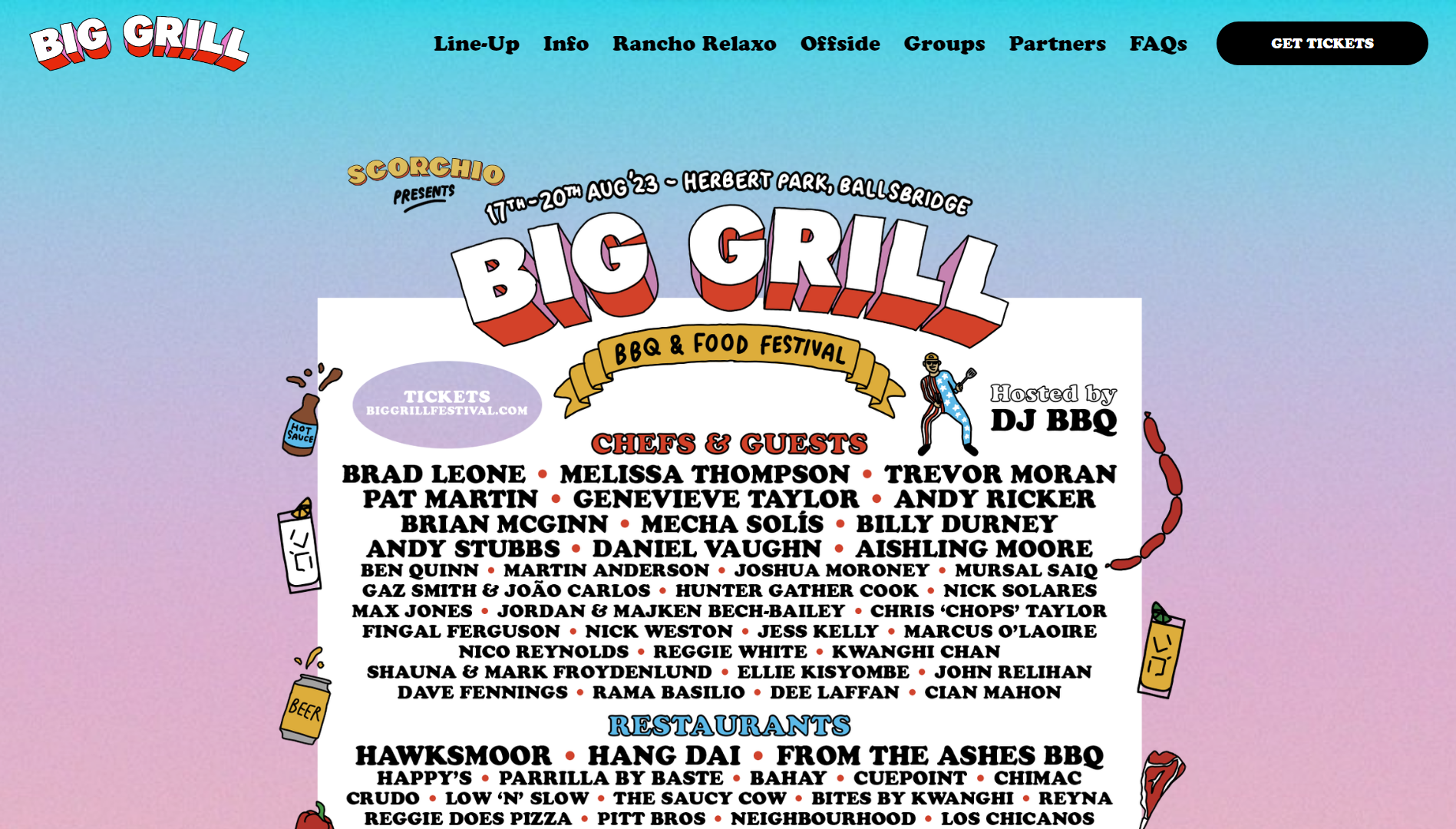 The Big Grill Event Website Example