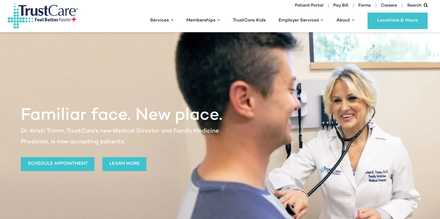 Trust Care Medical Website Example