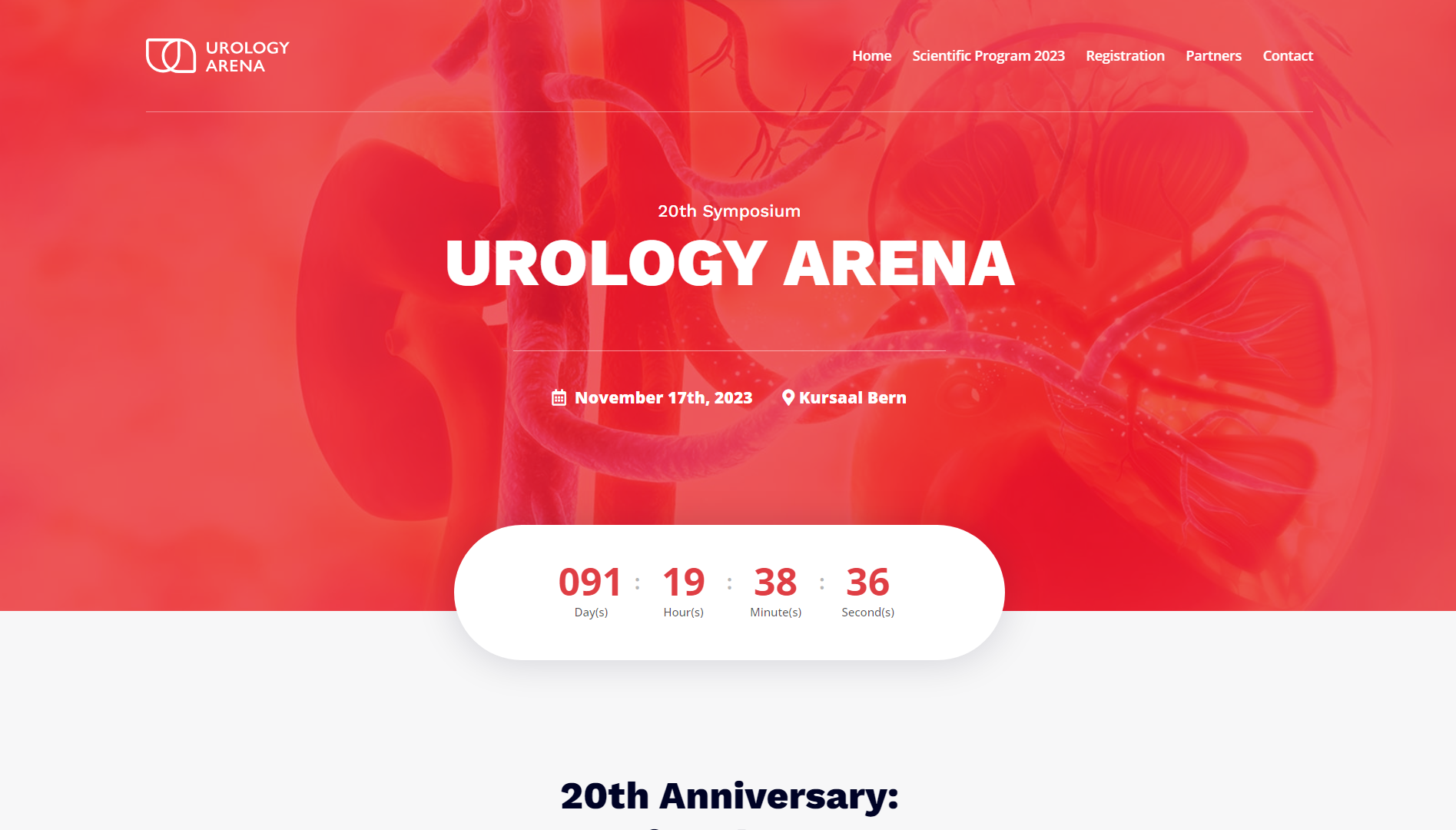 Urology Arena Event Website Example