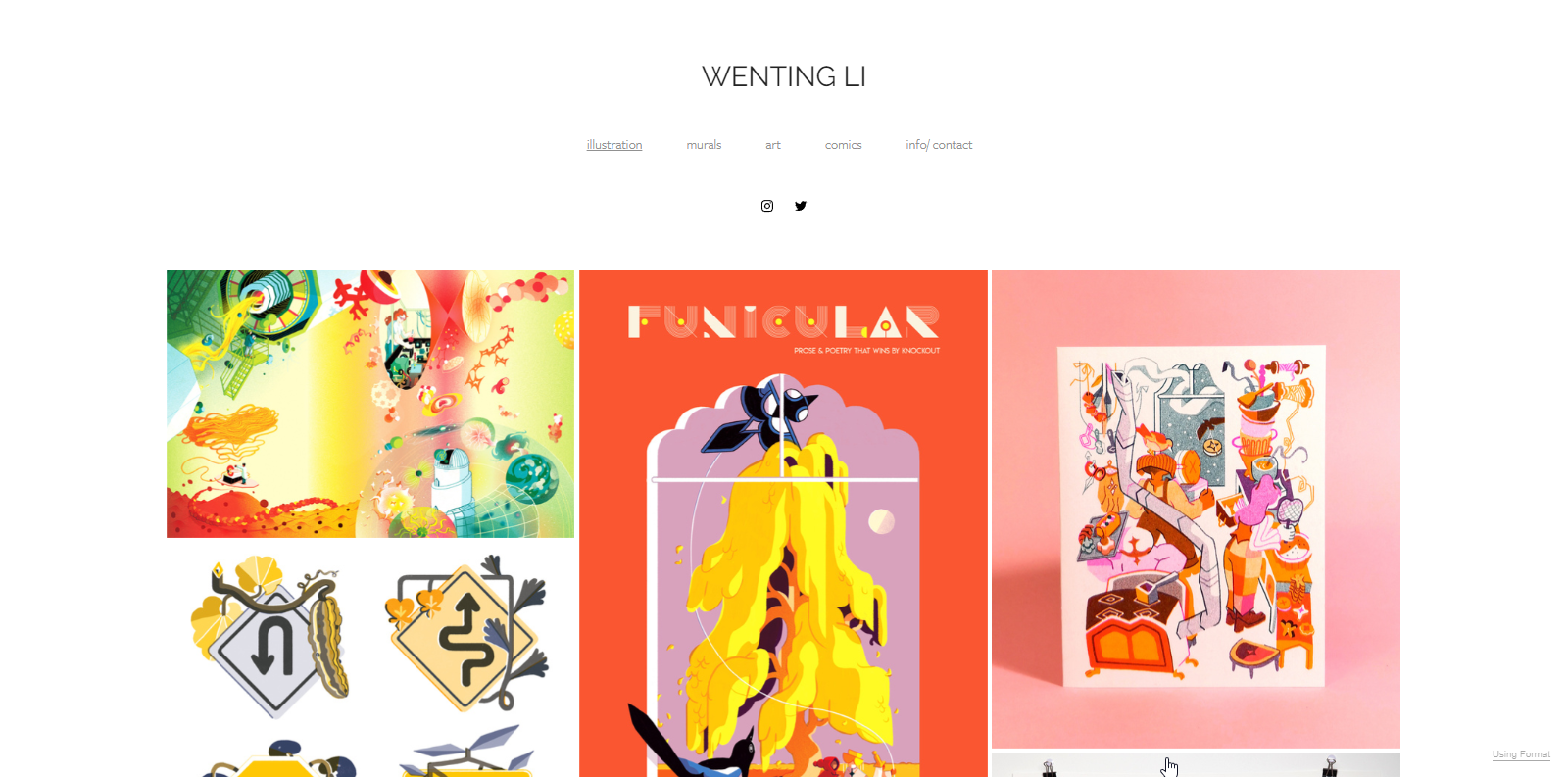 Wenting Li Artist Website Example