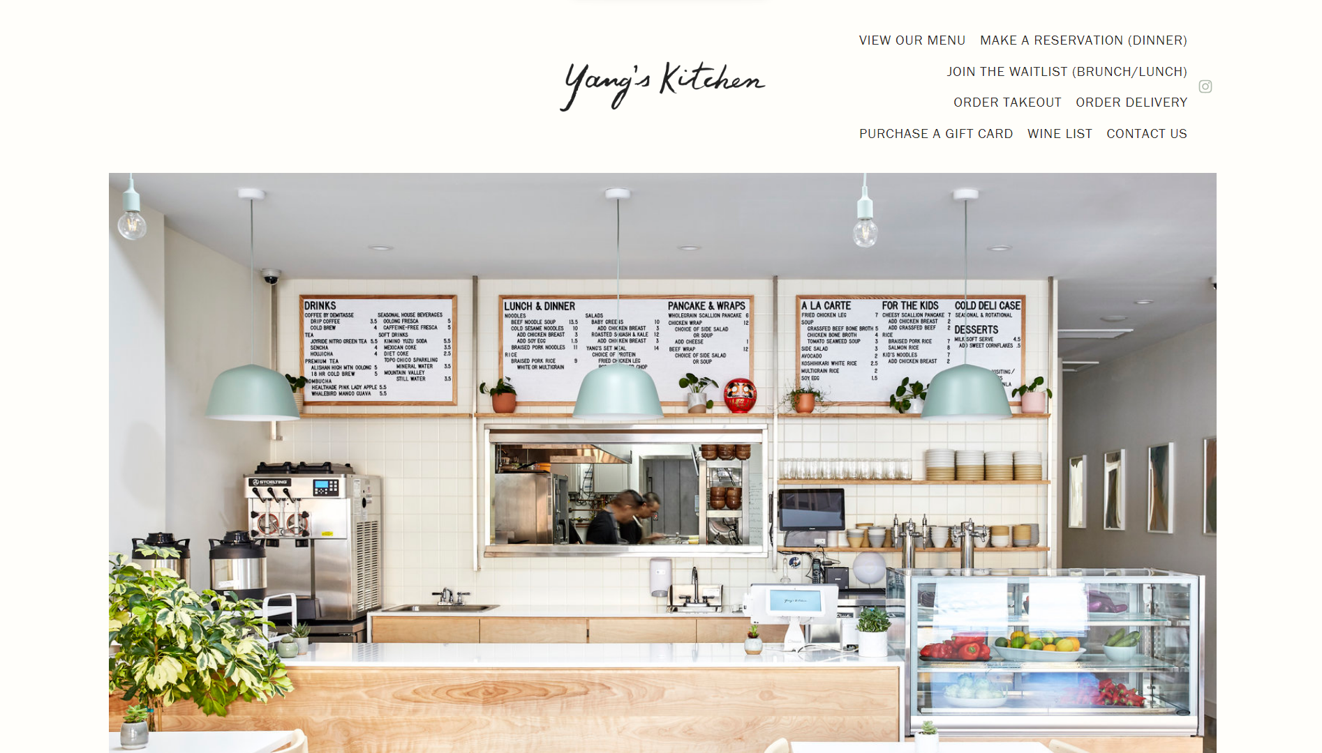 Yang's Kitchen Restaurant Website Example