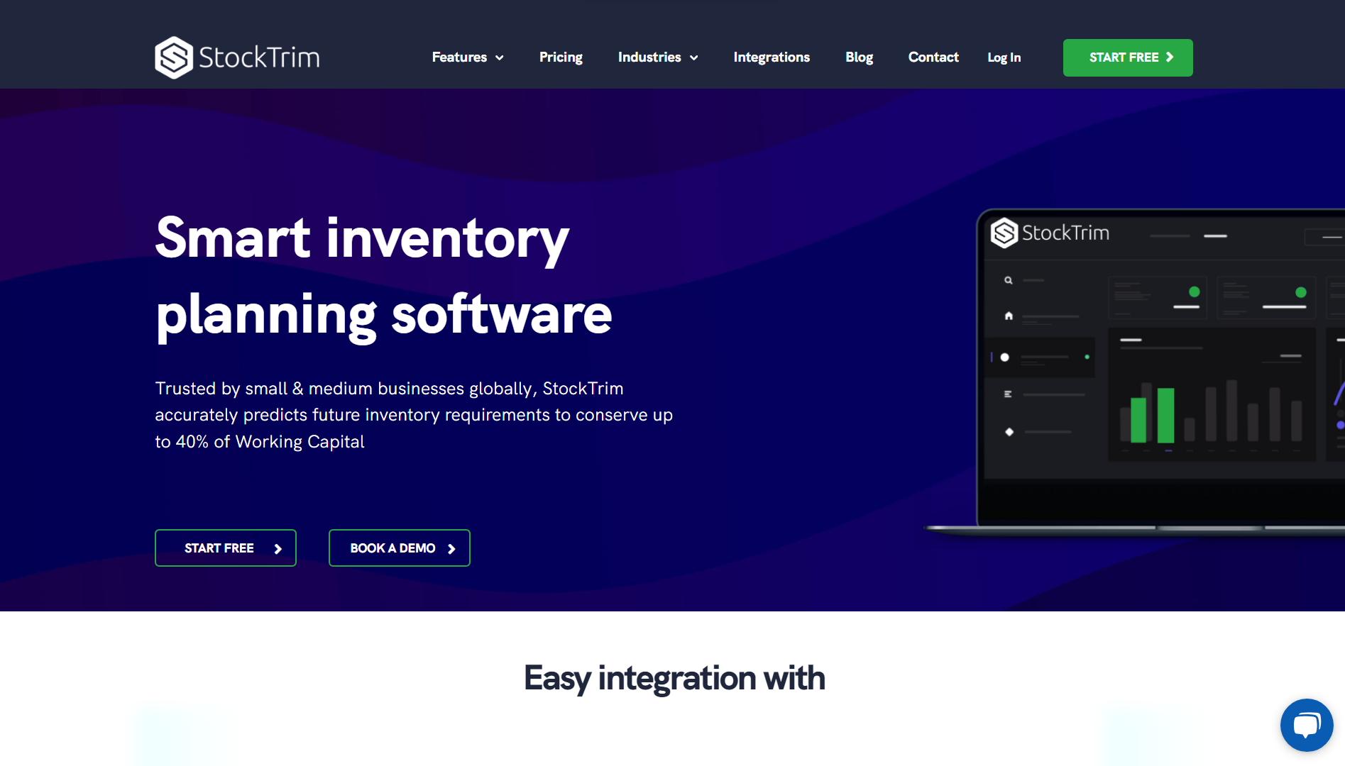 StockTrim homepage