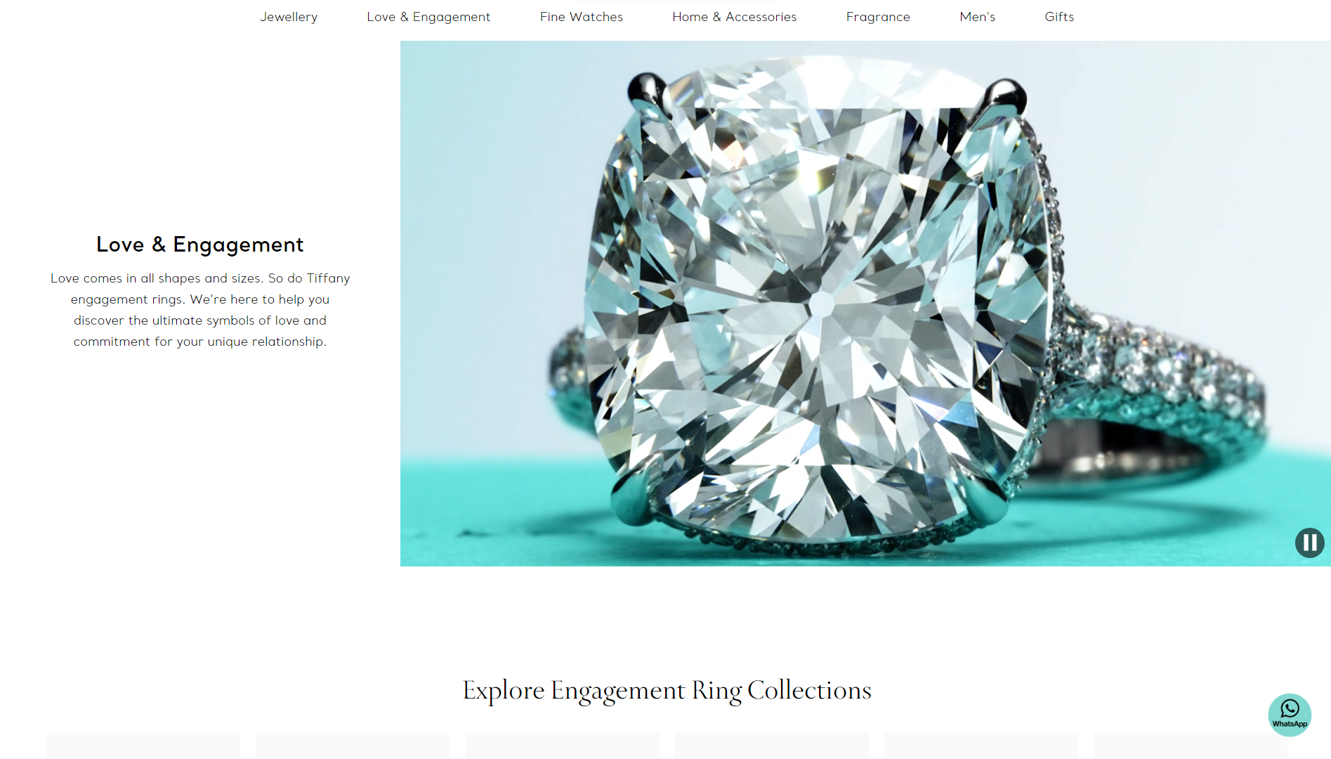 Tiffany & Co website