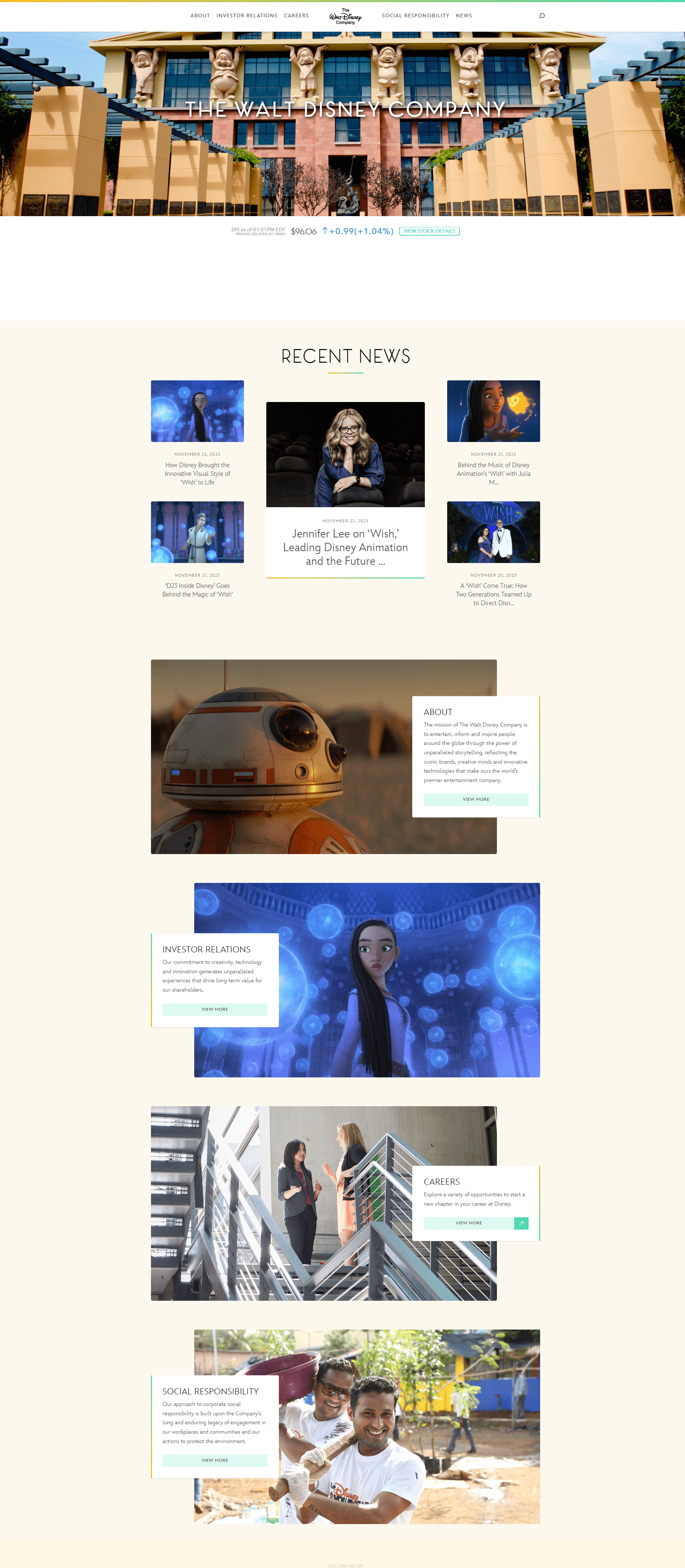 WordPress website examples, The Walt Disney Company